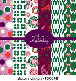 set of vector paper for scrapbook