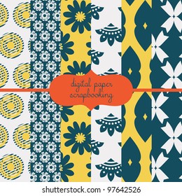 set of vector paper for scrapbook