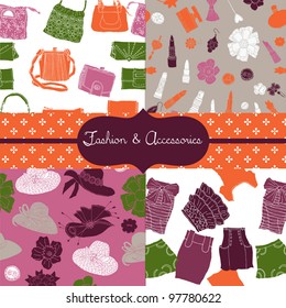 set of vector paper for scrapbook Fashion & accessories