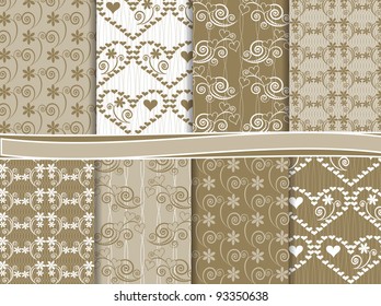 set of vector paper for Valentine's Day