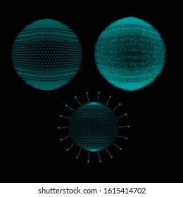 set vector of parasite, suitable for medical information and any health object