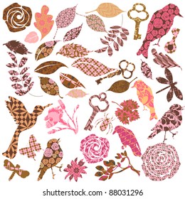 Set of vector patch silhouettes