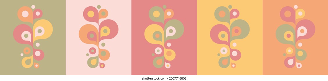Set of vector pattern. Fashionable color combinations. Colorful background for business. Template for cards. Multicolor backdrop. Ornament. Stylish design. Vector. Isolated. Tiles.	
