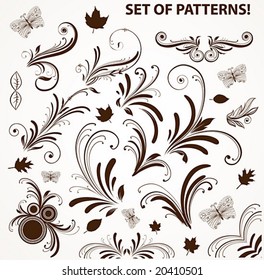 Set of vector patterns for design.