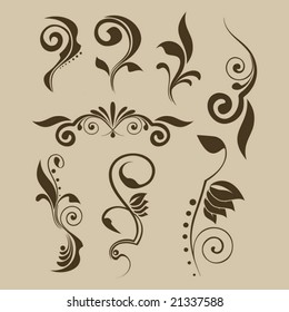 Set of vector patterns for design