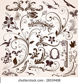 Set of vector patterns for design