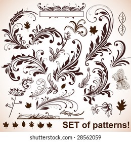 Set of vector patterns for design.