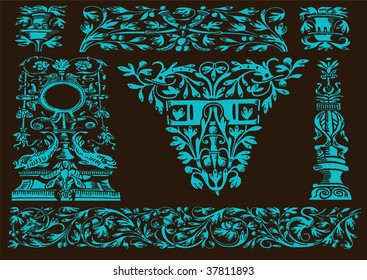 Set of vector patterns for design