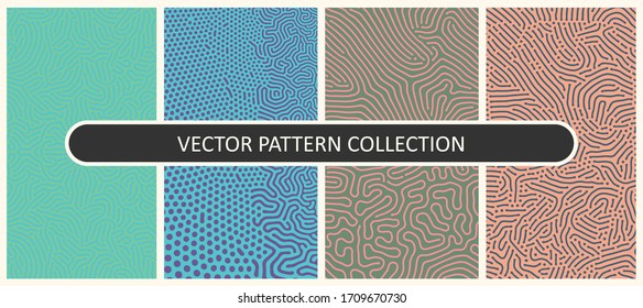 Set of Vector Patterns In Flat Colors 