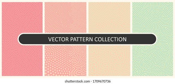 Set of Vector Patterns In Flat Colors 