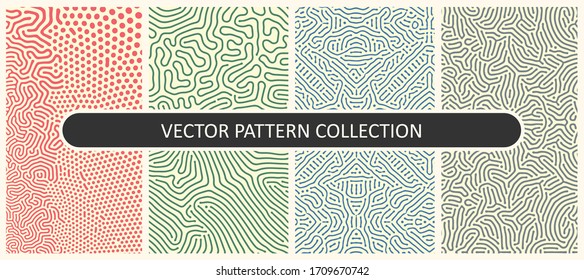 Set of Vector Patterns In Flat Colors 