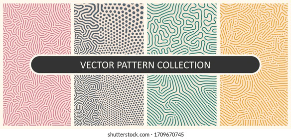 Set of Vector Patterns In Flat Colors 