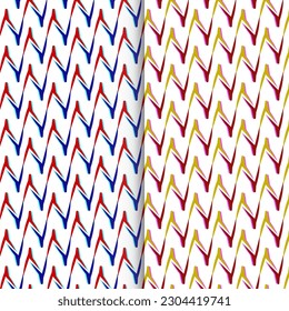 Set of Vector Patterns In Flat Colors, Abstract geometric pattern with lines, rhombuses A seamless vector background.