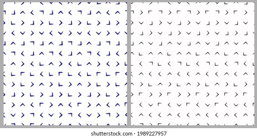 Set of vector patterns. In the form of boomerangs on a white isolated background. Background, wrapping paper, wallpaper, cover, print, clothing, material. 