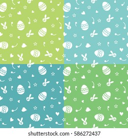 Set with vector patterns for Happy Easter theme.