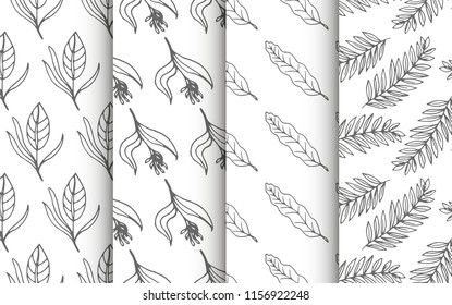 Set of vector patterns with leaves