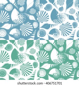 Set of vector patterns with shells.