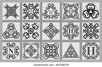 Set of vector patterns for your creativity. Vector EPS10