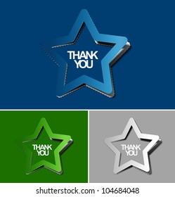 set of vector peel off star, eps 10 design.
