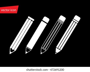 Set of vector pencils in flat style
