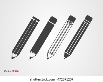 Set of vector pencils in flat style
