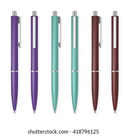 Set of vector pens. 