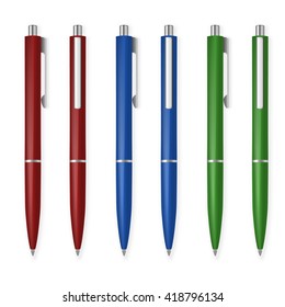 Set of vector pens. 