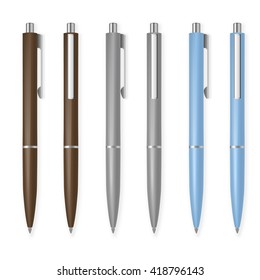 Set of vector pens. 