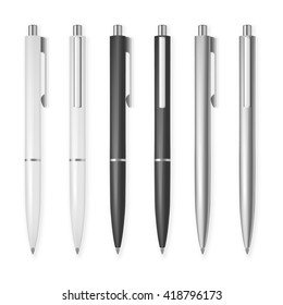 Set of vector pens. 