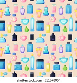 Set of vector perfume fashion container smell spray