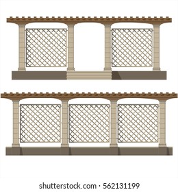 Set of vector pergola