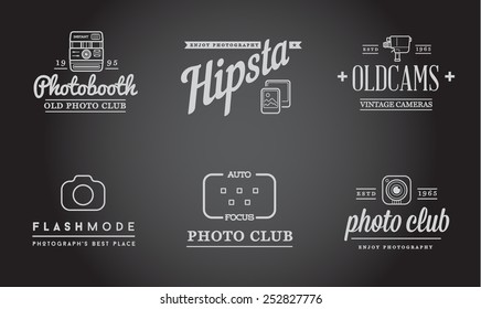 Set of Vector Photo Camera Photography Elements and Video Camera Icons Illustration can be used as Logo or Icon in premium quality