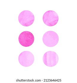 Set vector pink watercolor texture. Watercolor background.