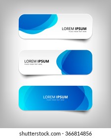 Set of vector plastic banners design template with circle shapes background