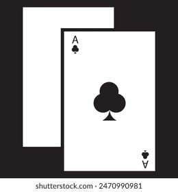 Set of vector playing card suit on a black background. vector illustration.