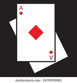 Set of vector playing card suit on a black background. vector illustration.