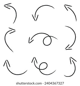 set of vector pointers. arrows