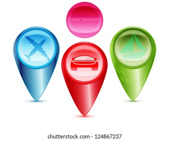 Set of vector pointers for tansport