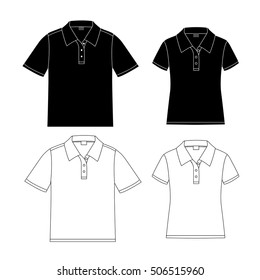 set of vector polo shirt design