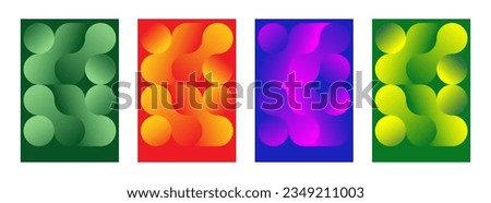 Set of vector poster. Green, red, violet background. Abstract poster. Colorful poster. Colorful circle abstract background. Template for wallpaper, banner, presentation, background. 