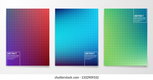 Set of Vector Posters. Modern Minimalist Design, made from Abstract Background and Circles.