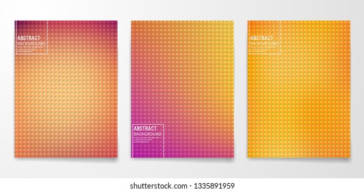 Set of Vector Posters. Modern Minimalist Design, made from Abstract Background and Circles.