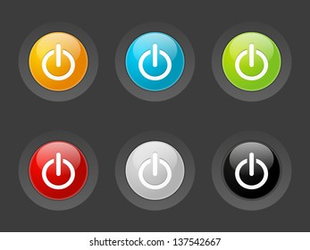 Set of vector power buttons