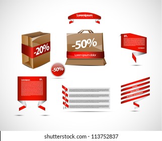 Set of vector price tags