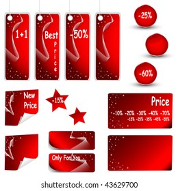 set of vector price tags