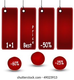 set of vector price tags