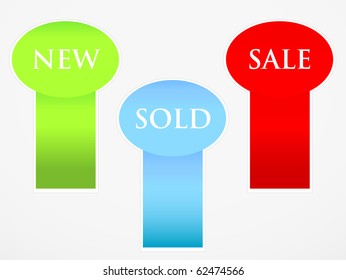 set of vector price tags.