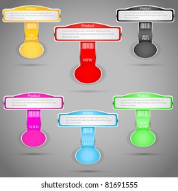 Set of vector price tags for any sale time or seasons.