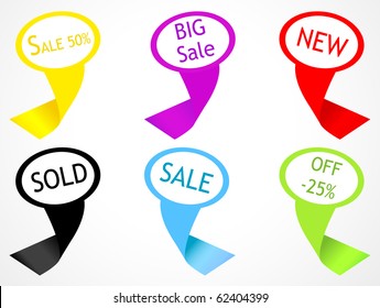 set of vector price tags. vector illustation