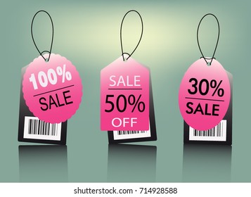 set of vector price tags, labels